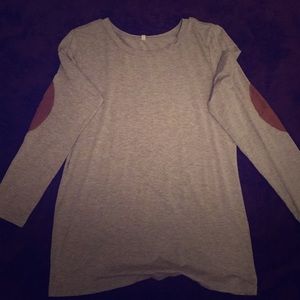Long Sleeve Elbow Patch Top